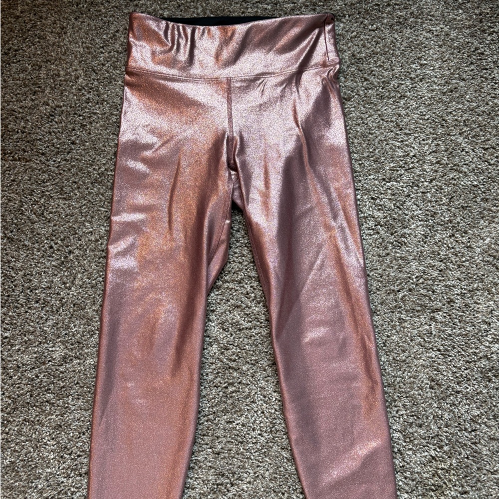 Heroine Sport Metallic Rose Gold Leggings